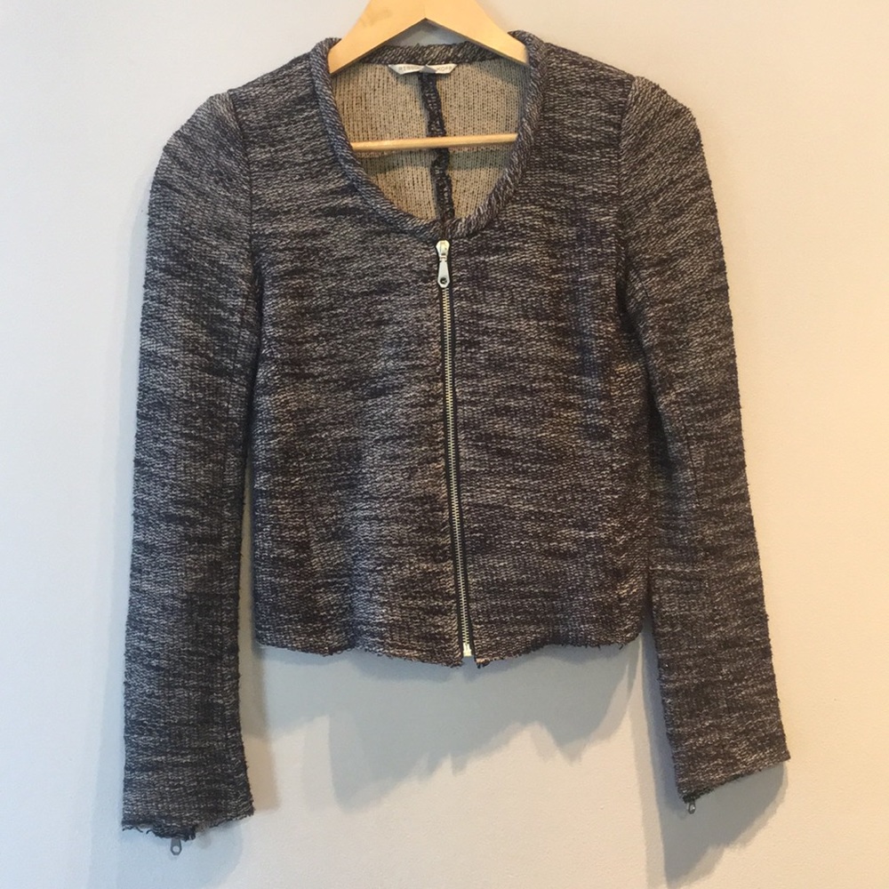 Rebecca Minkoff knitted blue blazer